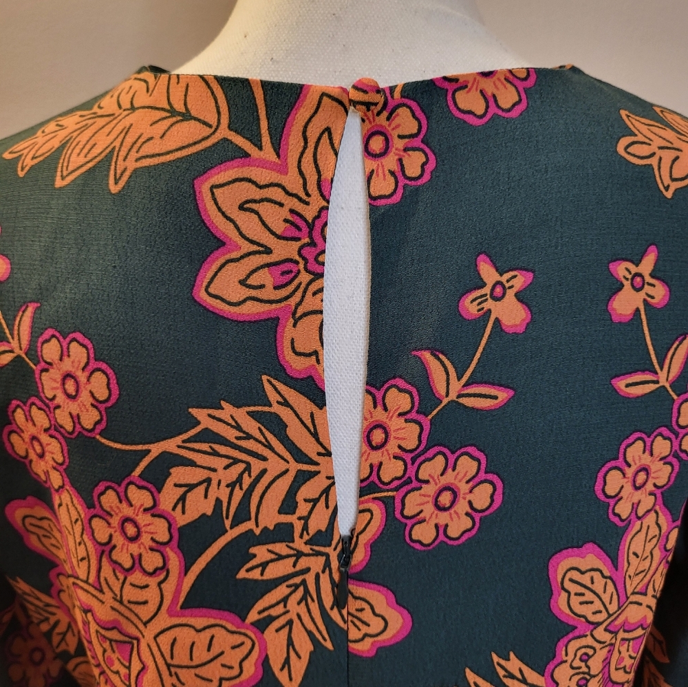 Boden Long Sleeve Floral Print Midi Dress Size 10 - Picture 6 of 8